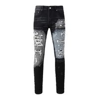AM Brand Warehouse Wholesale Jeans Men Rock Revival Jeans Men's Slim Leg Jeans Paint for Men