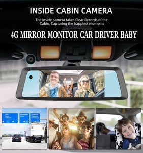 Chứng Nhận CE OEM 4 Gam Built-In <span class=keywords><strong>Camera</strong></span> Kép Phía Trước Và Nội Bộ <span class=keywords><strong>Camera</strong></span> Xe Dash Cam 7 Inch Gương Xe Dvr Dash Cam Gương - Product Image 5