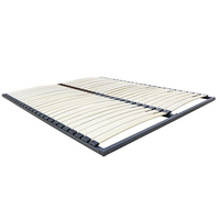 WINSTAR Cadre de lit moderne en métal avec sommier à lattes en bois 1500*2000mm, style très demandé, avec mécanisme intégré