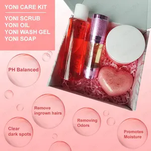 Ningzhi Customized Private Label 100% Herbal Yoni Scrub Oil Wash Gel Yoni Care Kit