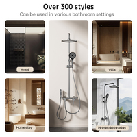 Ensemble de douche mural 3096 au design personnalisé avec mitigeur 4 fonctions à commande par bouton pour un ensemble de douche de luxe