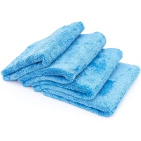 Serviette de lavage auto en microfibre double face 500 GSM 40x40 cm, à poils longs, sans ourlet, design pelucheux, haute absorption d'eau et douceur exceptionnelle