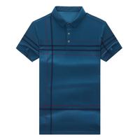 Polo en soie glacée à col rabattu pour homme T-shirt à manches courtes respirant et confortable
