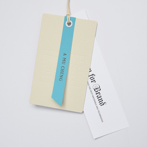 Étiquettes de mode personnalisées, marque personnalisée, à suspendre avec son propre logo, étiquettes en papier et soie, étiquettes suspendues pour accessoires de vêtement - Product Image 3