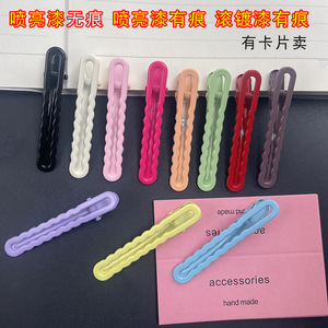 Pinces à cheveux sans couture couleur bonbon 10 cm, haute qualité, usage quotidien, pinces à franges latérales pour femmes, couleur unie, accessoire de coiffure - Product Image 4