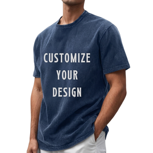Custom Design Logo <b>Men's</b> T-<b>Shirt</b> 100% Cotton Heavyweight Oversized Tees 8010 High Quality Acid Wash Graphic Streetwear T <b>Shirt</b> - Product Image 1