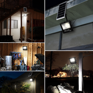 Faro <span class=keywords><strong>Solare</strong></span> da Esterno con Telecomando, Impermeabile IP65, 156 LED, <span class=keywords><strong>Pannello</strong></span> Monocristallino, Batteria LiFePO4, <span class=keywords><strong>Luce</strong></span> di Sicurezza - Product Image 5