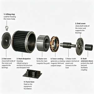Alternatore a Magneti Permanenti (<span class=keywords><strong>PMG</strong></span>) CE per Uso Idroelettrico o Motore, a Basso Numero di Giri (Basso RPM), da 10kW, 20kW, 30kW, 50kW, anche noto come Generatore a Basso Numero di Giri - Product Image 3