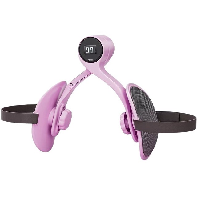 Leg Shaper Leg Pelvic Floor Muscle Trainer Rubber Coating Counting Function 1-18kg Resistance Adjustment for Home Use Exercise