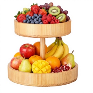 VMAX Bamboo Cheese Boards Charcuterie <b>Platters</b> 5-in-1 360-Degree Rotation Eco-Friendly <b>Disposable</b> Serving <b>Platters</b> for Weddings - Product Image 3