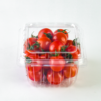 Conteneur en plastique transparent jetable de qualité alimentaire en PET pour légumes frais, boîte d'emballage pour figues et fruits