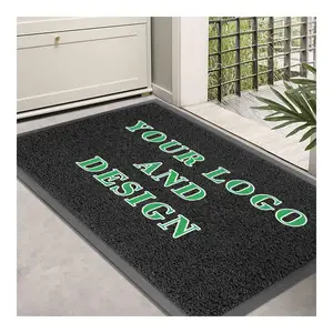 사용자 정의 PVC 로고 도어 매트 사각 폼 카펫 인쇄 패턴 견고한 환영 매트 사용자 정의 로고 문 롤 포장 바 소매 바닥