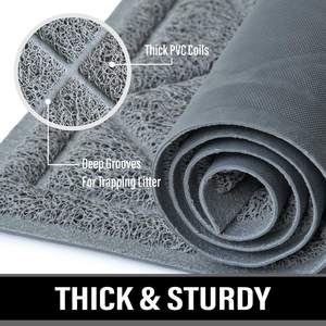 Alfombrilla Antideslizante para Mascotas, Alfombrilla de PVC para Recoger Excrementos, Alfombrillas para Caja de <span class=keywords><strong>Arena</strong></span> para <span class=keywords><strong>Gatos</strong></span>, Alfombrillas Impermeables Grandes - Product Image 5