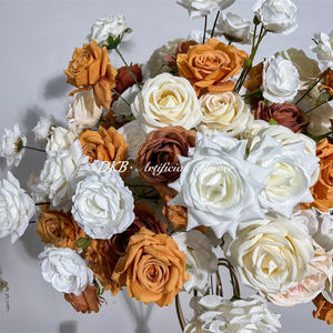 Boule de fleurs artificielles en soie pour décoration de centre de table, arrangement floral pour mariage et événements - Product Image 4