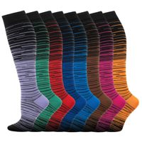 Chaussettes de compression OEM 15-20 mmHg, hauteur genou, jacquard, respirantes, pour le soutien de la circulation, idéales pour les voyages en avion et l'athlétisme