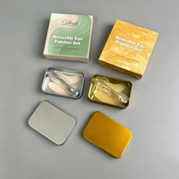 Ensemble de patchs oculaires réutilisables en silicone OEM3in1, silicone de qualité alimentaire, anti-âge, éliminateur de cernes, masque pour les yeux avec rouleau de massage en métal