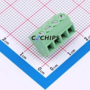 JL102-38104G01 Screw Terminal Block Through hole Component (THT),P=3.81mm Connector 1x4P 3.81mm Green Through Hole - Product Image 1