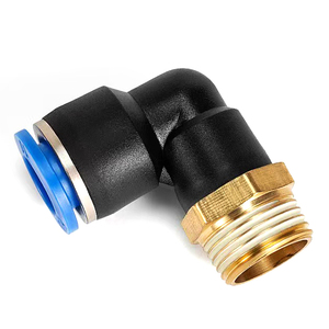 Conector Neumático Tipo <span class=keywords><strong>L</strong></span> de Empuje Rápido, Rosca BSP/NPT de 1/8, 1/4, 3/8, 1/2, Codo de 5/16 Pulgadas para Tubo de PU, Conector de Manguera de Aire, Junta de Tubería de 90 Grados - Product Image 1