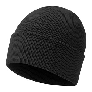 Bonnet en tricot unisexe pour l'hiver, longueur 21 cm, couleur unie, polyester, taille unique pour adulte - Product Image 2