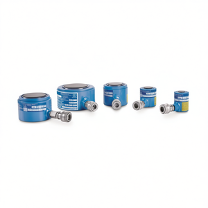 Vérins hydrauliques à simple effet Ttake, ligne compacte, corps bleu avec raccords métalliques pour usage industriel - Product Image 2