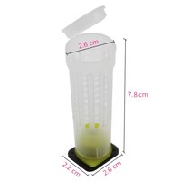 Nuevo Kit de Herramientas de Apicultura de Plástico, Soporte para Abeja Reina, Cubierta Protectora, Jaula para Abeja Reina, Copa de Alimentación