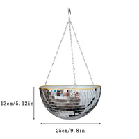 Planteur de boule de disco de maison de jardin accrochant les jardinières en plastique de pots de fleur