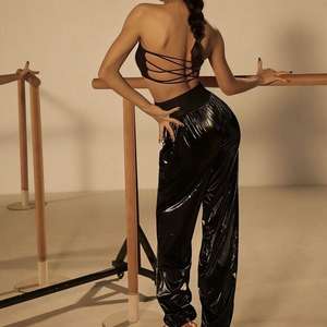 Pantaloni Termici Neri <span class=keywords><strong>a</strong></span> <span class=keywords><strong>Vita</strong></span> <span class=keywords><strong>Alta</strong></span> per Sauna, Modellanti e Dimagranti, per Esercizi di Danza Latina, Balletto e Ginnastica - Product Image 3