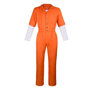 Prisonnier Orange Adulte Michael <span class=keywords><strong>Morbius</strong></span> Cosplay Orange Jumpsuit Jail Costume CARR-005 - Product Image 1