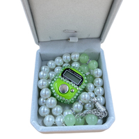 Verre fait à la main 33 Tesbih compteur de doigt numérique avec perles de prière chapelet islamique Tasbih EID cadeau