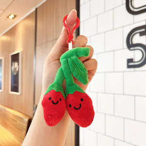 พวงกุญแจตุ๊กตากุ้งเทมปุระน่ารัก พร้อมโซ่ทองคำและหน้ายิ้ม ตุ๊กตาการ์ตูนน่ารักสำหรับตกแต่งกระเป๋าเป้ - Product Image 5