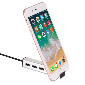 Alüminyum USB 2.0 SD TF kart okuyucu Mac Pro dizüstü bilgisayar için braket ile 3 Port HUB