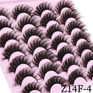 Faux cils 14 paires de cils wispy cat eye cils vison 8D volume moelleux doux faux cils pack pour auto-application à la maison - Product Image 6