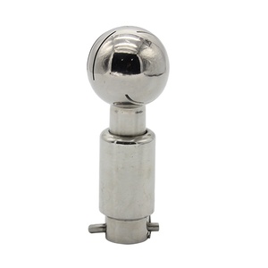 Sanitary Stainless Steel SS304 SS316L Bulat Tetap Rotary Melesat Bola Pembersih 360 Stainless Steel Spray Nozzle