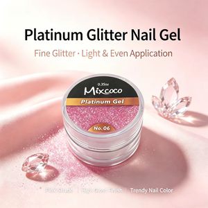 Gel à ongles métallique miroir Mixcoco Platinum Soak Off UV LED pour la décoration des ongles, manucure en salon, bricolage à domicile, fournitures pour l'art des ongles - Product Image 6