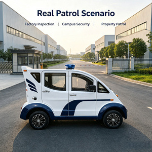Véhicule de patrouille électrique compact et fermé, 4 places, voiture de sécurité électrique silencieuse pour les zones résidentielles et les parcs commerciaux - Product Image 3