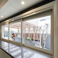 La última ventana abatible de aluminio de doble acristalamiento con función deslizante Precios competitivos y diseño de marco Ventanas exteriores