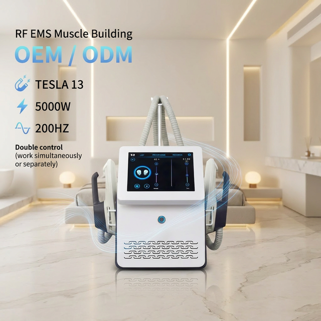 Simple Operation 2 Handles MuscleRF Activator Body Toning Machine Vacuum Tightening Contouring Shaping Device for Home Gym