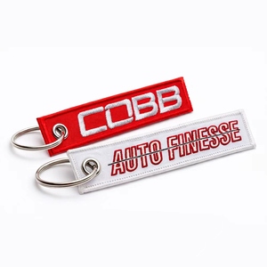 Livraison Rapide Porte-clés en Tissu Double Face Tissé Accessoires d'Aviation Jet Tags Broderie Personnalisée Logo Lettre Porte-clés - Product Image 5