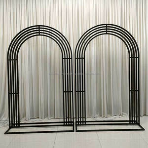 SMOOTH 2024 NEW Black Metal <b>Backdrop</b> <b>Stand</b> Wedding Arch <b>Stand</b> Black for Wedding Decoration - Product Image 6