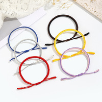 Handmade Waterproof Woven Wax Thread Wrap Simple Rope Knot Bracelet Men and Women Bracelet