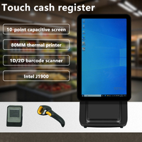 Sistema POS Todo en Uno con Pantalla Táctil de 15.6 Pulgadas, 4G, 64GB, Impresora NFC, Software de Caja Registradora, Terminal POS para Uso en Tiendas Minoristas