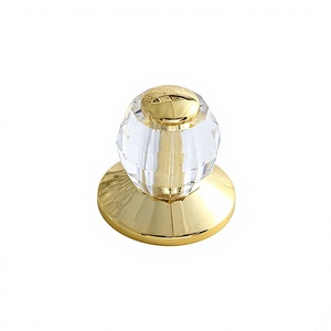 GQK <b>Crystal</b> Cabinet <b>Knob</b> Gold Tone Round Furniture Handle Modern Design Kitchen Drawer Pull Durable Hardware 128mm - Product Image 1