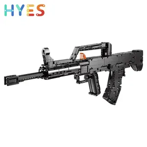 Huiye Battlefield çekim Firewire askeri silah otomatik silah plastik montaj DIY yapı taşı seti oyuncaklar çocuklar için