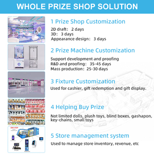 Nhà Máy Bán buôn cần cẩu máy trò chơi Automat búp bê sang trọng cần cẩu máy sân chơi trung tâm trò chơi đồng tiền hoạt động cần cẩu Claw máy - Product Image 6