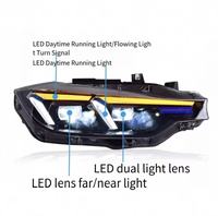 Ensemble de phares LED complets pour BMW Série 3 F30 F35 2013-2018, clignotants séquentiels, feux de jour DRL, kit de modernisation des phares avant