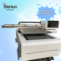 Impresora UV de Cama Plana Automática Benlun 6090 para Cuero A1/A3/A4 60*90mm, Venta Directa de Fábrica de Tinta UV para Impresión de Cama Plana