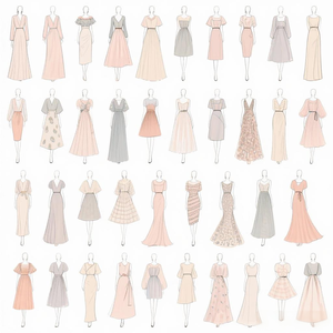 Colección Personalizada de Trajes de Vestir Ecológicos para Dama para Todas las Estaciones con Múltiples Estilos Casuales, con Cinturón, Cruzado, Hombros Descubiertos, Encaje y Bordado - Product Image 4