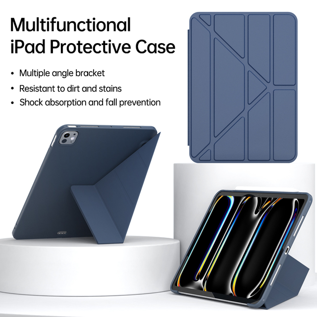 Waterproof PU Leather Anti-drop Protection Full Cover Case for iPad 10.2" 7th 8th 9th for iPad 10th 10.9" 11th A16 12th 2026
