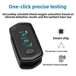Oxymètre de pouls à clipser sur le doigt avec mesure de <span class=keywords><strong>la</strong></span> fréquence cardiaque et moniteur de <span class=keywords><strong>saturation</strong></span> en oxygène du sang, alimenté par batterie au lithium - Product Image 4