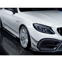 Pare-chocs avant de haute qualité en fibre de carbone, adapté aux Mercedes-Benz Classe C W205 et C63.